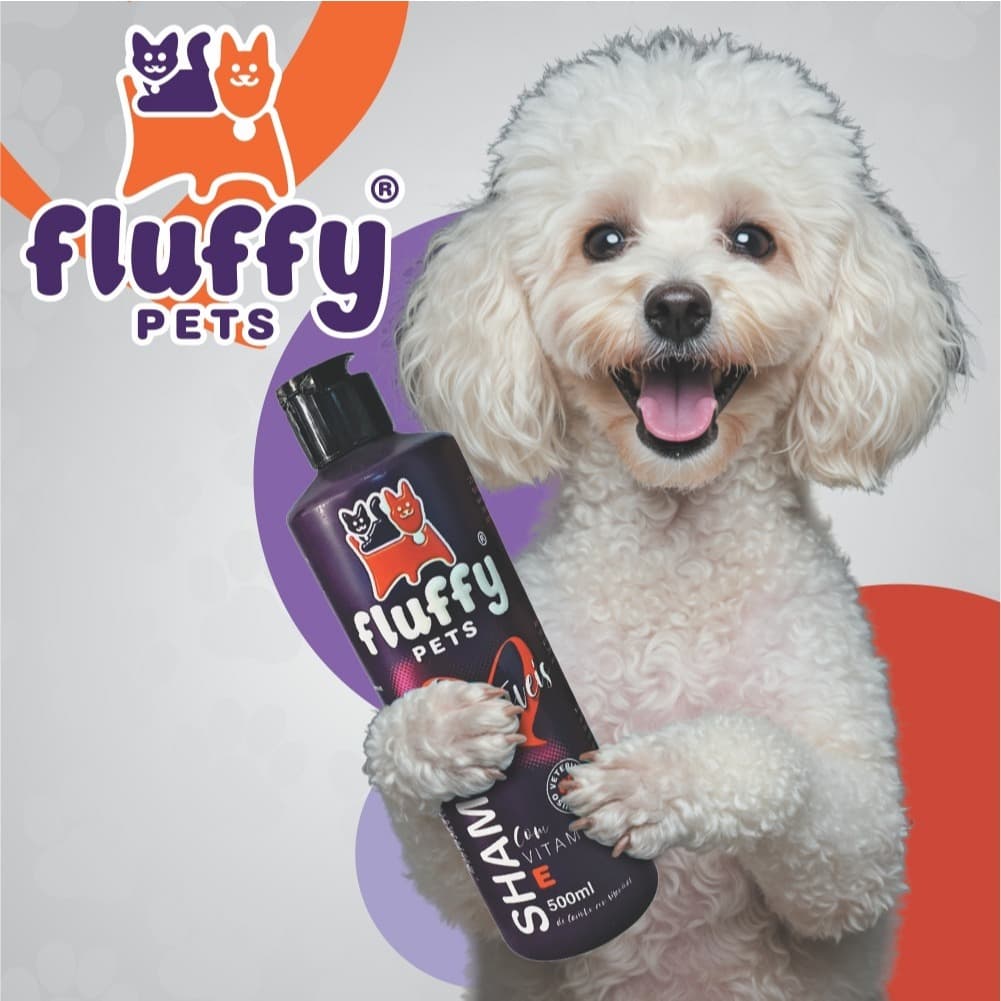 Shampoo anti-alérgico para Cães e Gatos Fluffy Pets Peles Sensíveis - 500ml