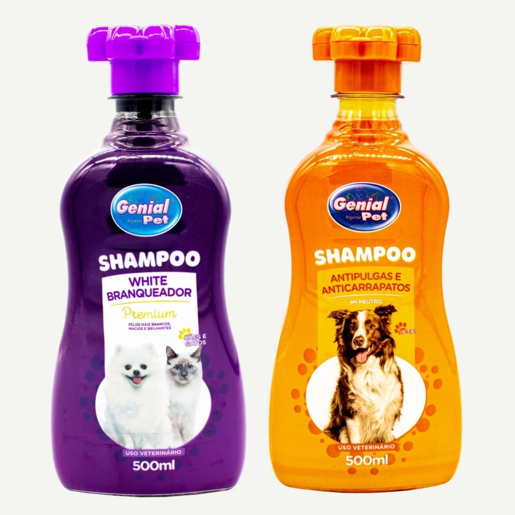 Kit Shampoo Roxo Matizador de pelos Shampoo Anti Pulgas e Carrapatos Para Cachorro e Gato