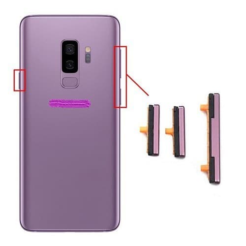 Botão Botões Power Liga Volume Compatível Galaxy S9 S9 PLUS S9+ G960 G965 (KIT COM 03)