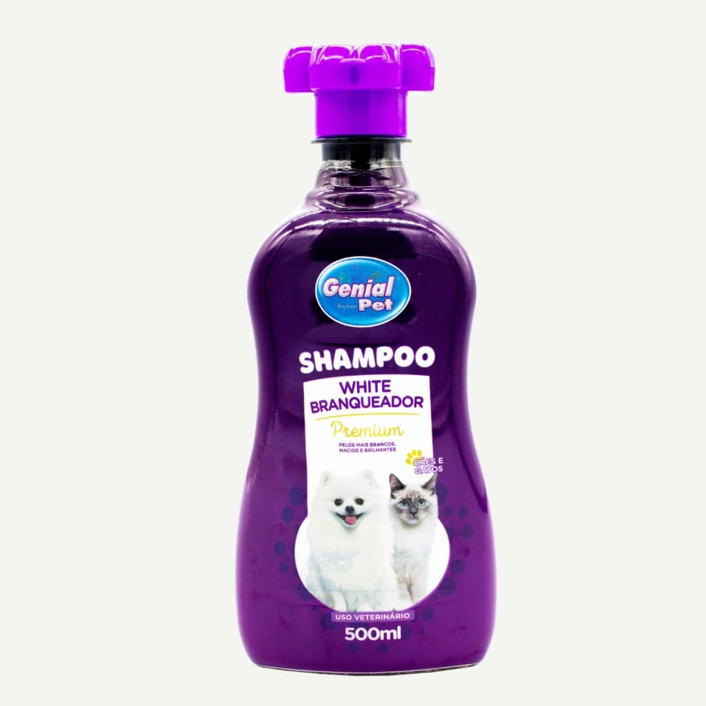 Shampoo Roxo Matizador de Pelos Para cachorro Adulto e Filhotes Pelos Brancos