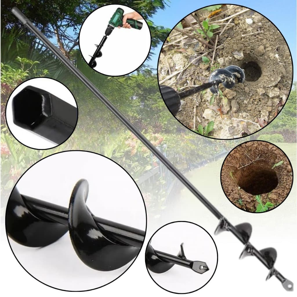 Broca Reforçada Em Aço Para Furadeira Parafusadeira Para Furação De Solo Jardinagem Plantio 4x45
