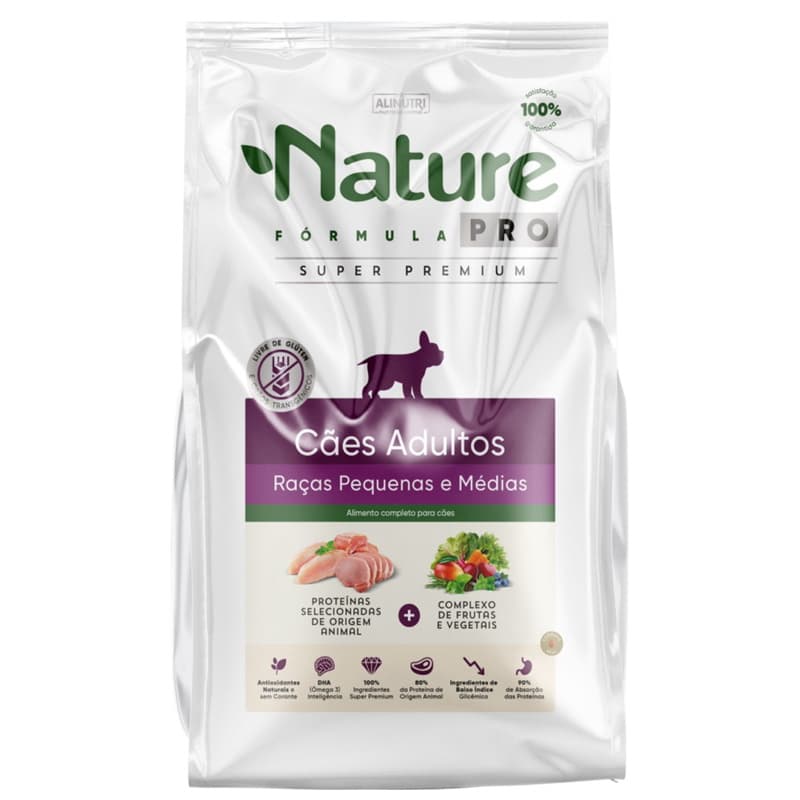 Nature Pró Cães Adultos 2,5kg Raças Pequenas e Médias