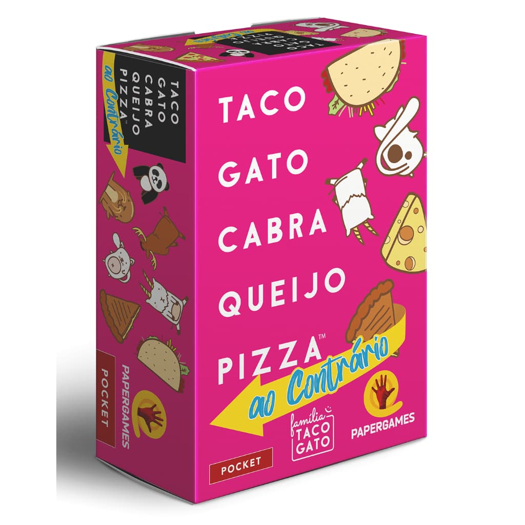 Taco Gato Cabra Queijo Pizza: ao Contrário (Família Taco Gato) - Jogo de Cartas - Papergames