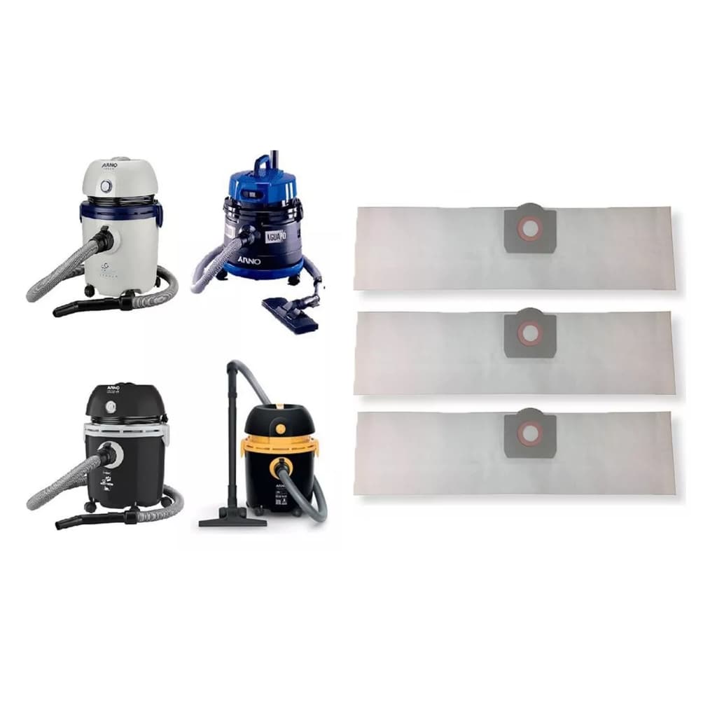 Kit 3 Saco Descartável Aspirador de Pó Arno AR12 / H2PÓ / H3PÓ / ÁGUA PÓ ANIMAL CARE