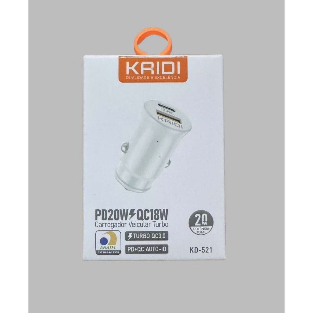 Carregador Veícular Turbo Usb E Tipo-c Kaidi