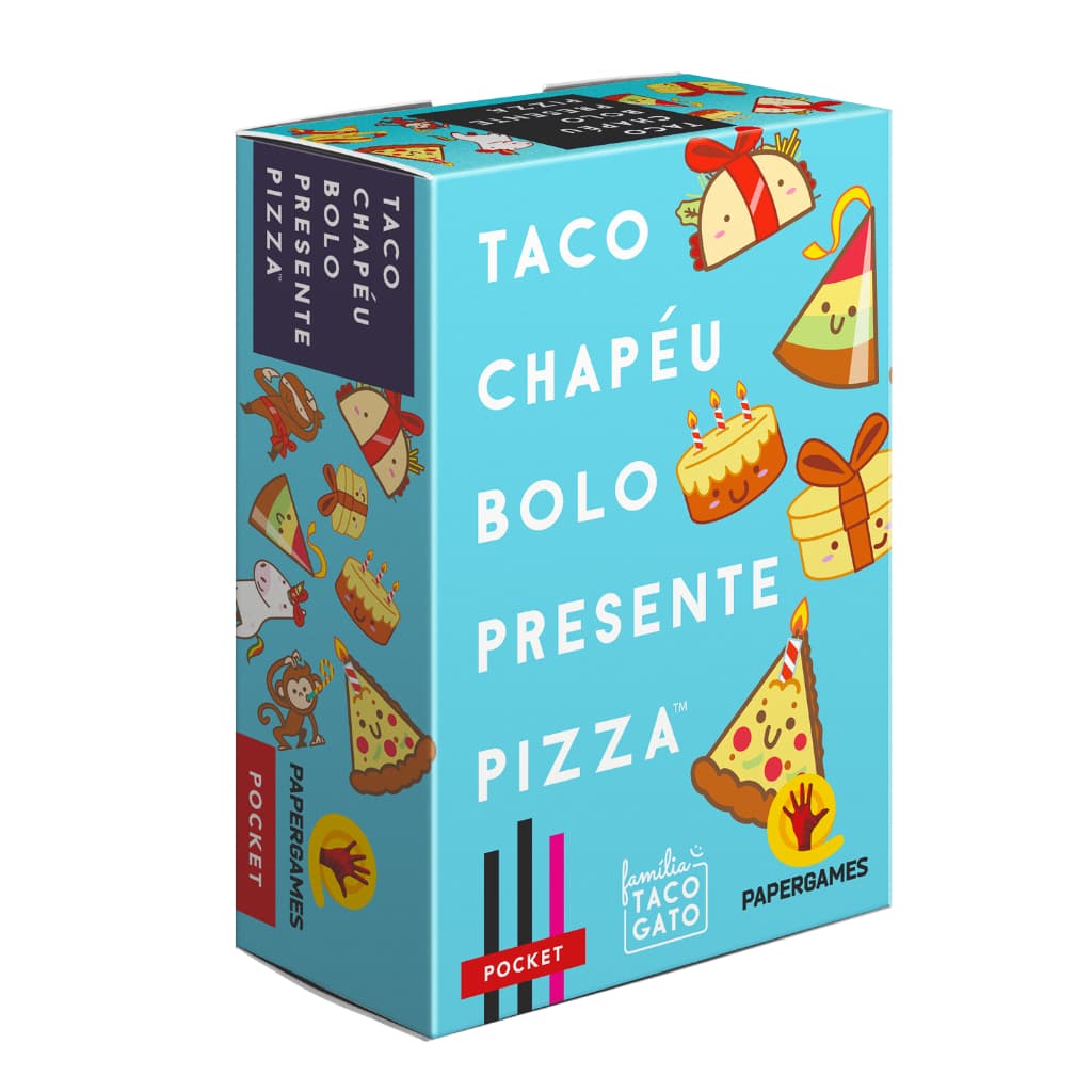 Jogo Taco Chapéu Bolo Presente Pizza (Família Taco Gato) - Jogo de Cartas - Papergames