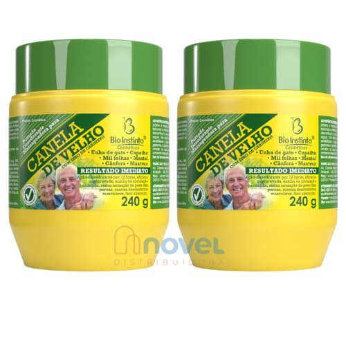 Kit 2 Pomada Massagem Canela De Velho 240G - Bio Instinto