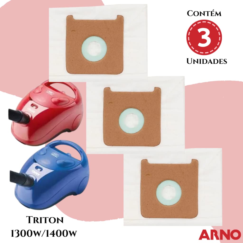 Saco Descartável para Aspirador de Pó Compatível Com Arno Triton 1300w/1400w