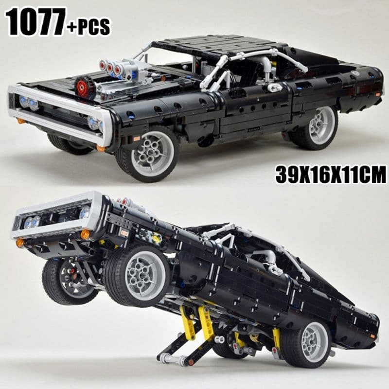 Blocos de Montar Dodge Charger V&F 1077 Pçs Similar Lego