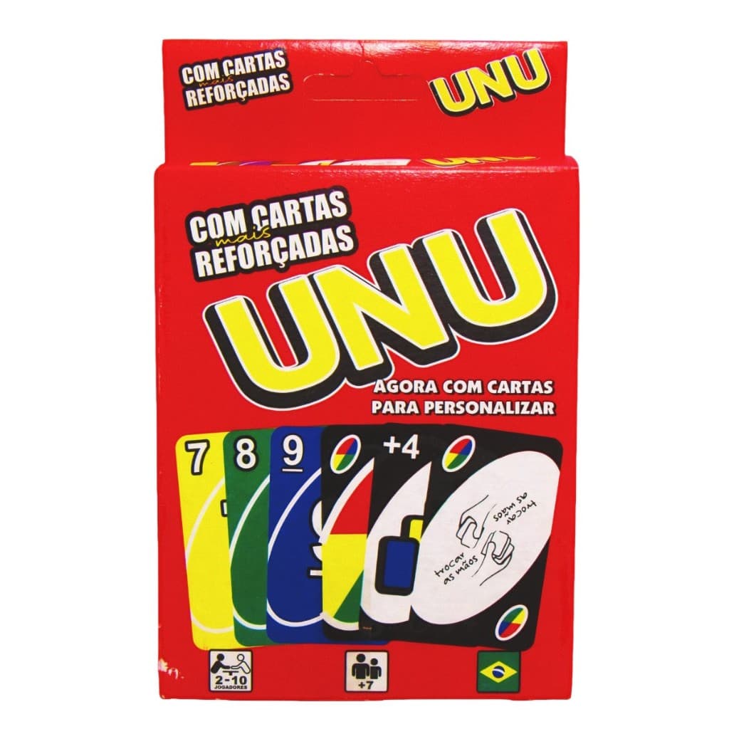 Jogo UNU Diversão Para Toda Família Cartas Reforçadas