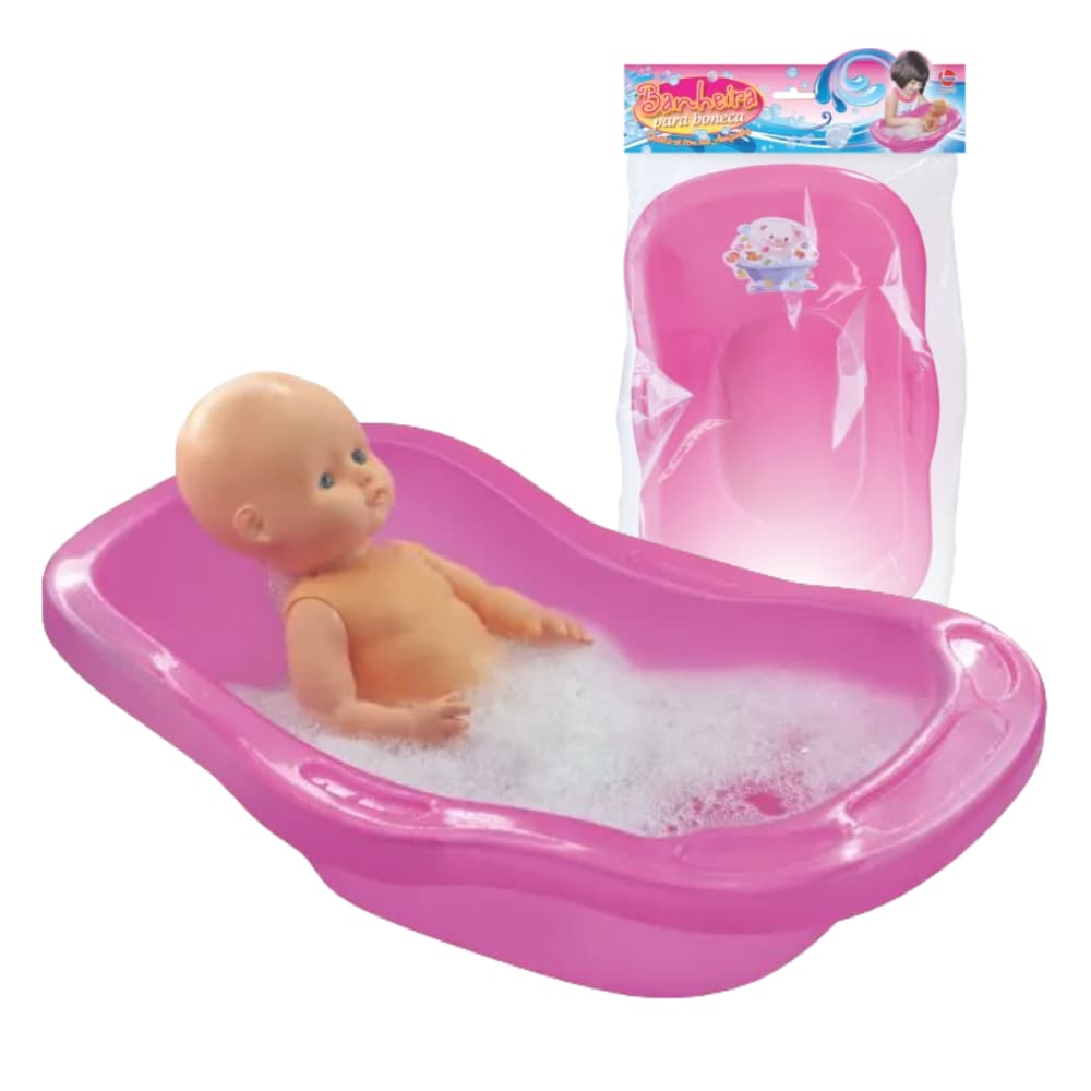 Brinquedo Banheira para Boneca Rosa 49 Cm - Líder Brinquedos