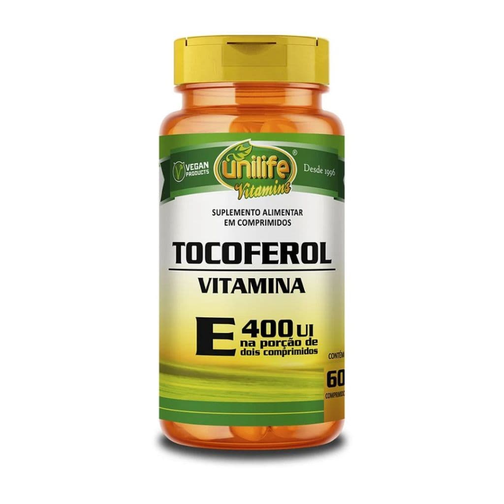 Vitamina E Tocoferol 60 Comprimidos 1000mg 400 Ui Unilife