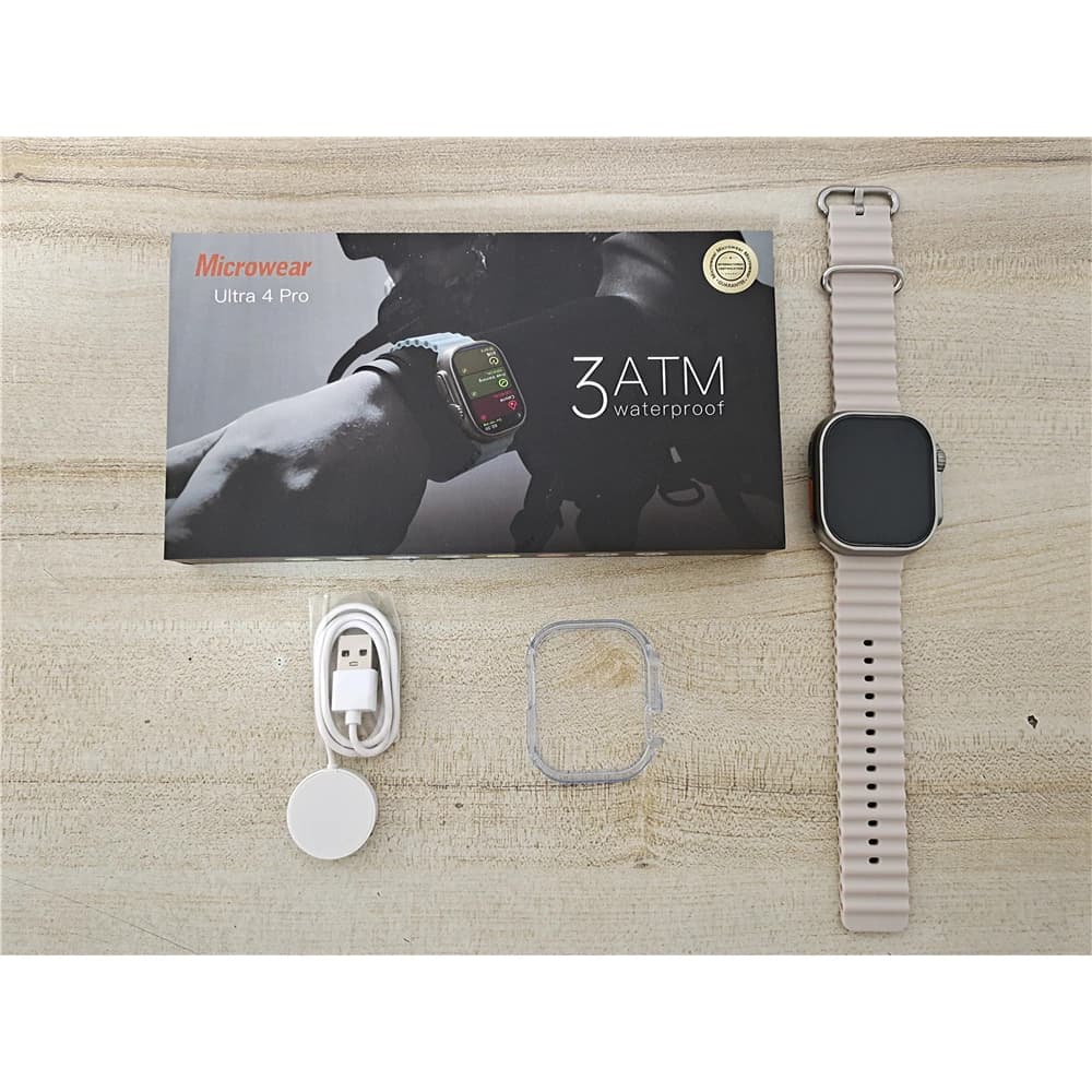 Relógio Smartwatch Ultra 4 Pro Relógio Inteligente U4 Série 10 1GB ROM NFC Bússola ChatGPT 49mm 3ATM