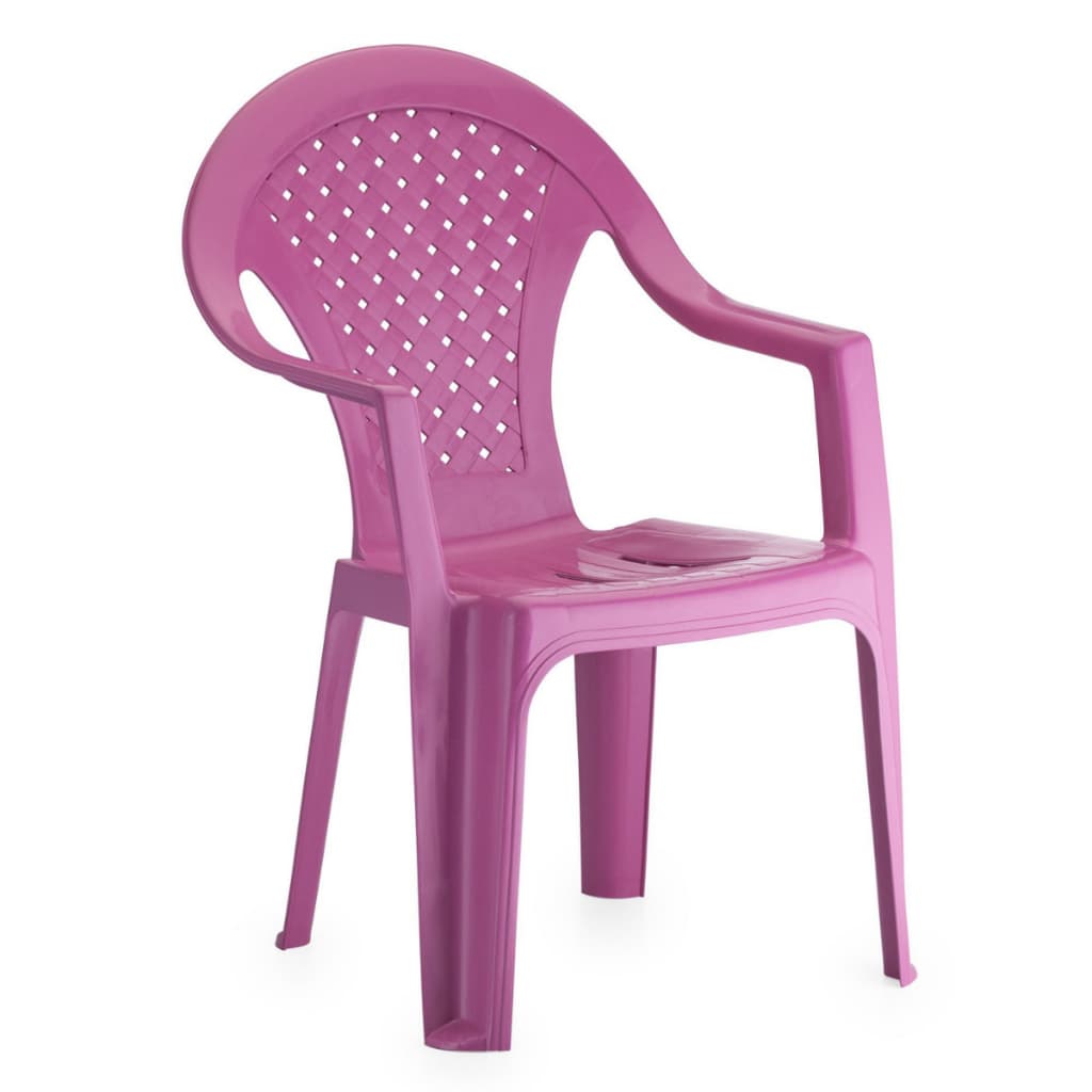 Cadeira Infantil Rosa Plástico Resistente Poltrona Para Crianças