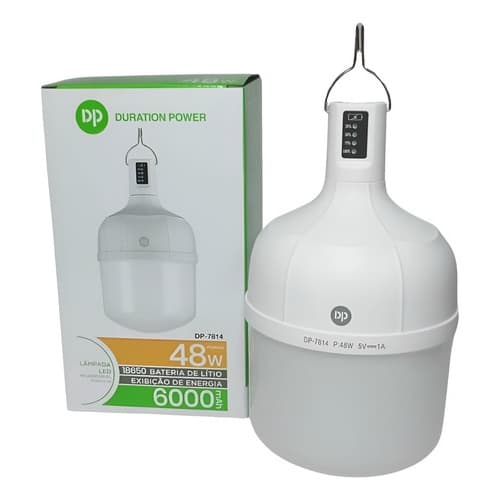 Lâmpada De Led Bulbo Recarregavel Portatil Camping Luminária De Emergência De 38 e 48W Marca Dp.Led Light