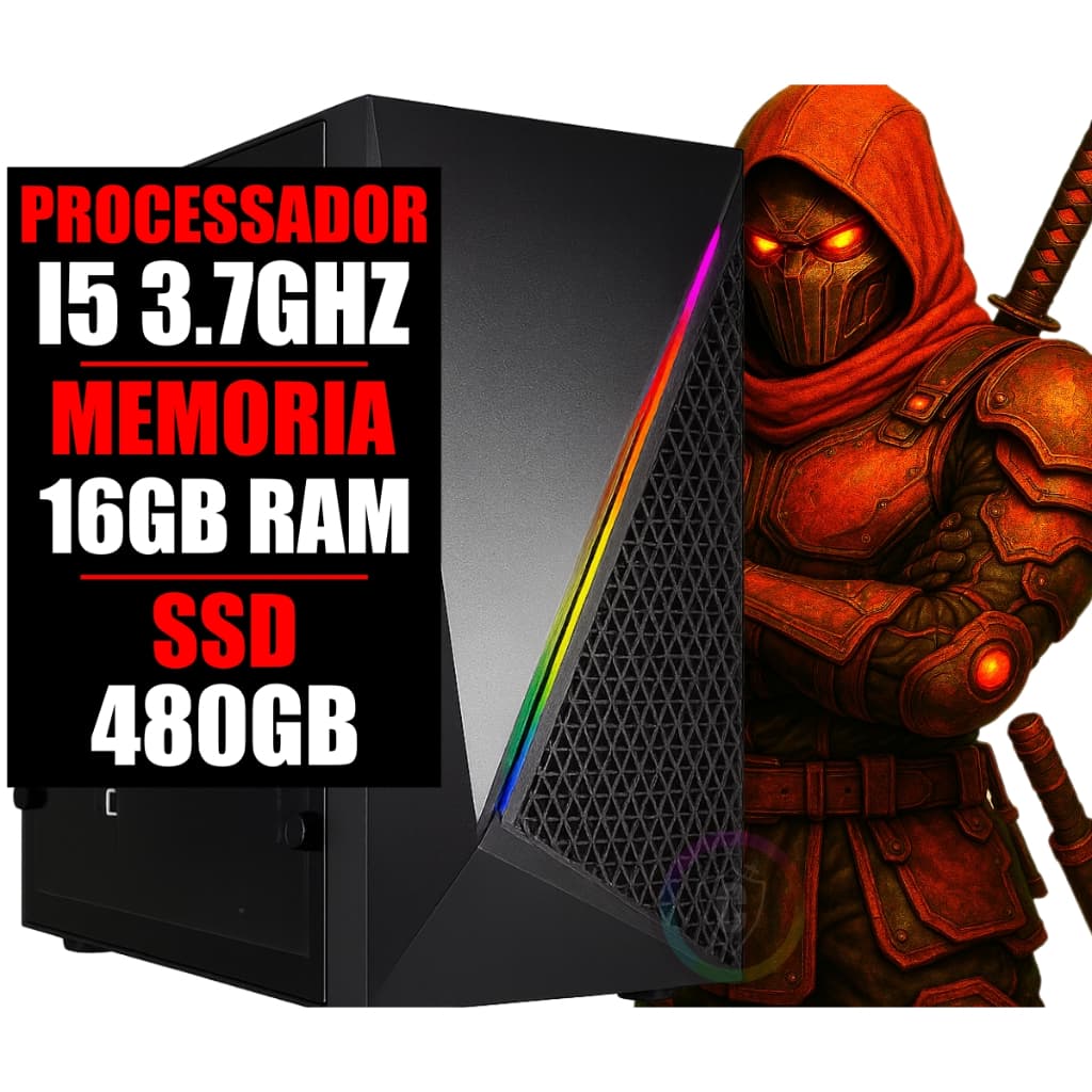 Cpu Computador Desktop Intel I5 3.7ghz / 16Gb Ram / Ssd 480GB