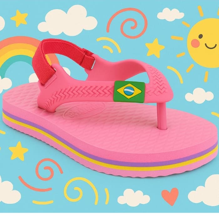 Chinelo Bebe Elastico de dedo Antiderrapante Confortavel Lançamento Menino Menina Dia a Dia