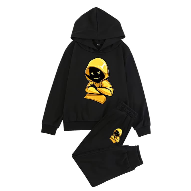 Conjunto Calça e Blusa de moletom, Roupa de Outono 2023 para Adolescentes, Conjunto de Moletom com Capuz de Manga Long
