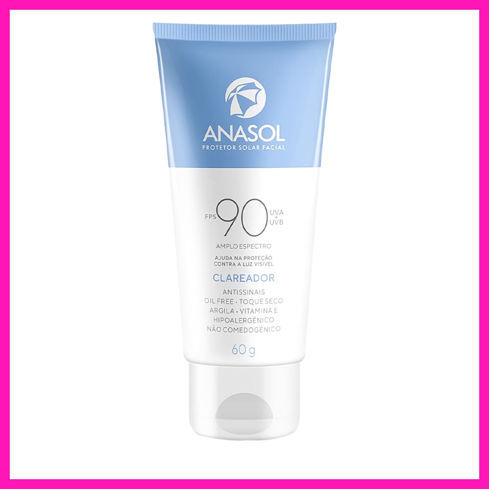 Anasol Protetor Solar Facial Clareador FPS 90 60g (Ajuda na Proteção Contra a Luz Visivel)