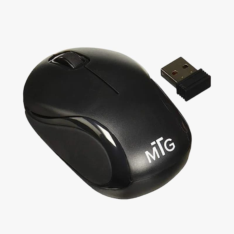 Mouse MTG W840 Preto Sem Fio Com Receptor USB Design Ergonômico Conexão Estável 2.4GHz