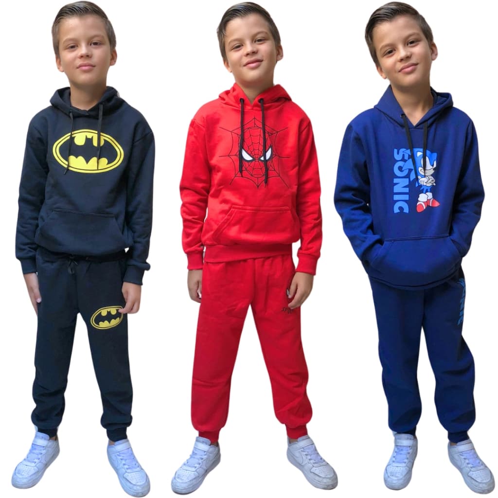 Kit 6 Peças de moletons infantil sendo 3 calça infantil + 3 blusas infantil