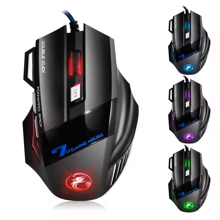 Mouse Gamer Jogos Laser X7 2400dpi Usb Com Fio Led 7 Botões Iluminado PC Gamer Notebook Informatica