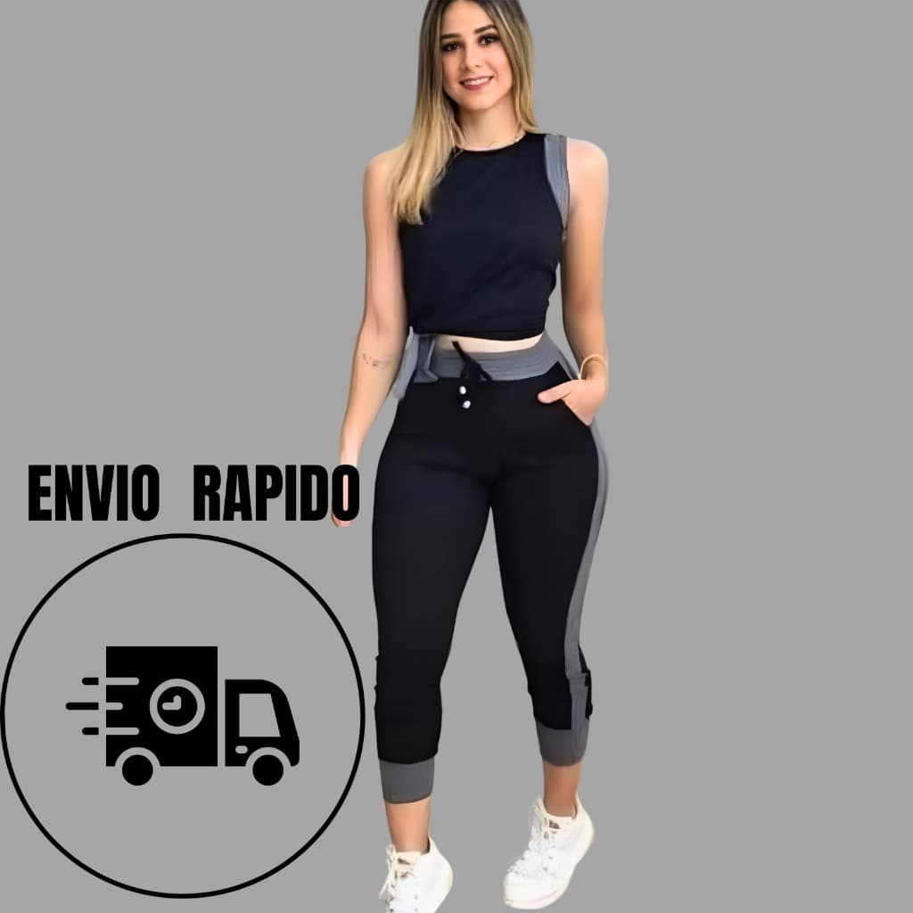 Kit C/  Conjunto canelado Blackout Moda Fitness Elegância&Conforto Combinação Perfeita 2025