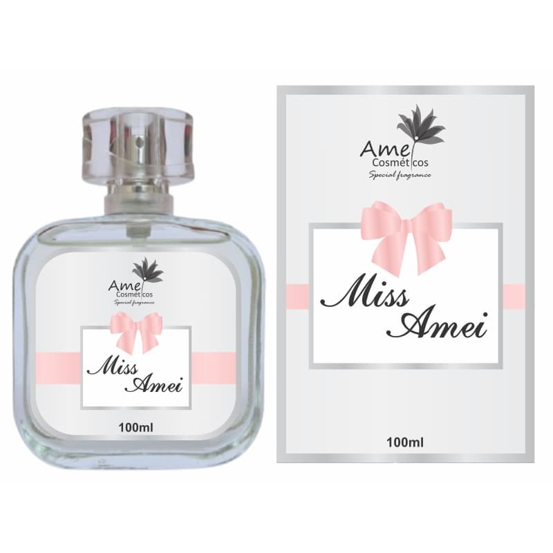 Perfume Miss Amei Feminino Amei Cosmeticos Alta Fixação 33% de Essência Importada