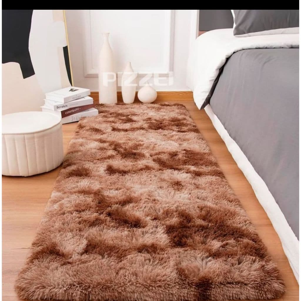 Tapete Sala E Quarto Peludo 40 x 60 cm Felpudo Antiderrapante Felpudo GROSSO