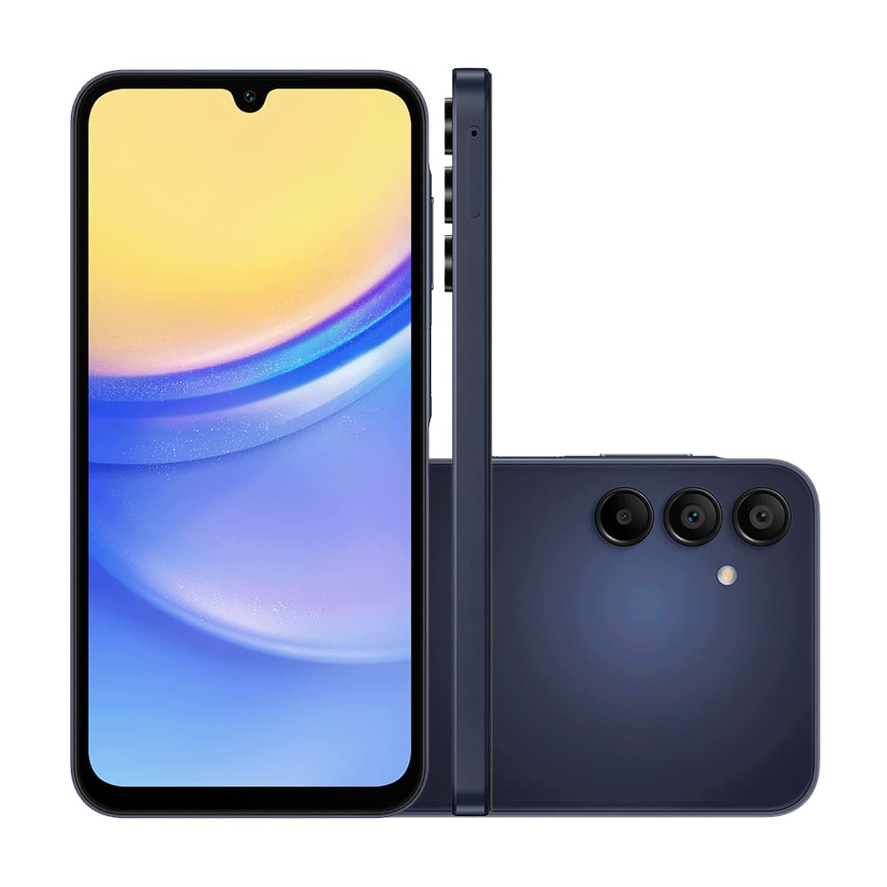Samsung Galaxy A15 128GB Azul – Tela 6.5”, Câmera Tripla 50MP, 4GB RAM, Bateria 5000mAh, Octa-Core