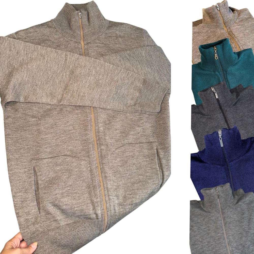 Jaqueta Masculina Lã Tricot Fábrica Blusa Inverno Gola Alta Frio Atacado Fabricação Própria Presente Pai Namorado Homem