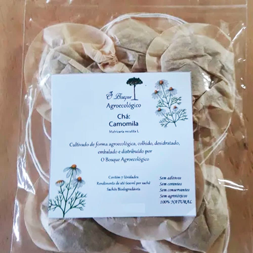 Chá Camomila. 100% Orgânico e Agroecológico. 7 Sachês - Safra nova