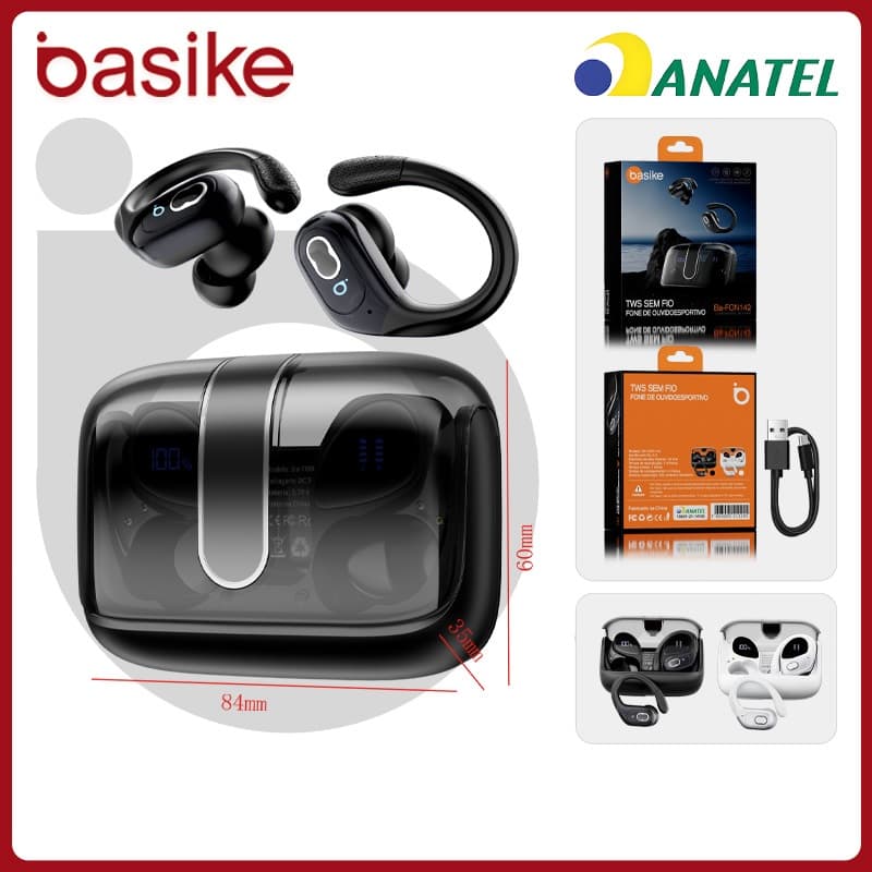 Basike fone sem fio bluetooth, fone de ouvido original melhor bluetooth Para Samsung/iPhone FON142