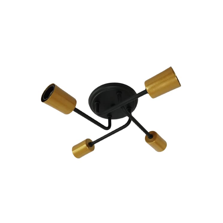 Luminária Lustre De Teto Para Sala Quarto Cozinha para 4 Lâmpadas - Plafon Spot Retrô Aranha Sputnik Cores