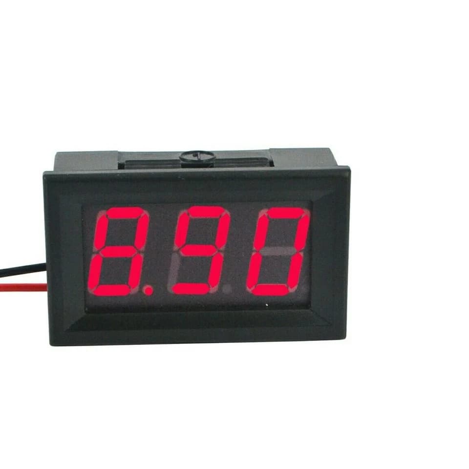 Mini Medidor Voltagem Digital Voltimetro Dc 4,5v-32v Vermelho