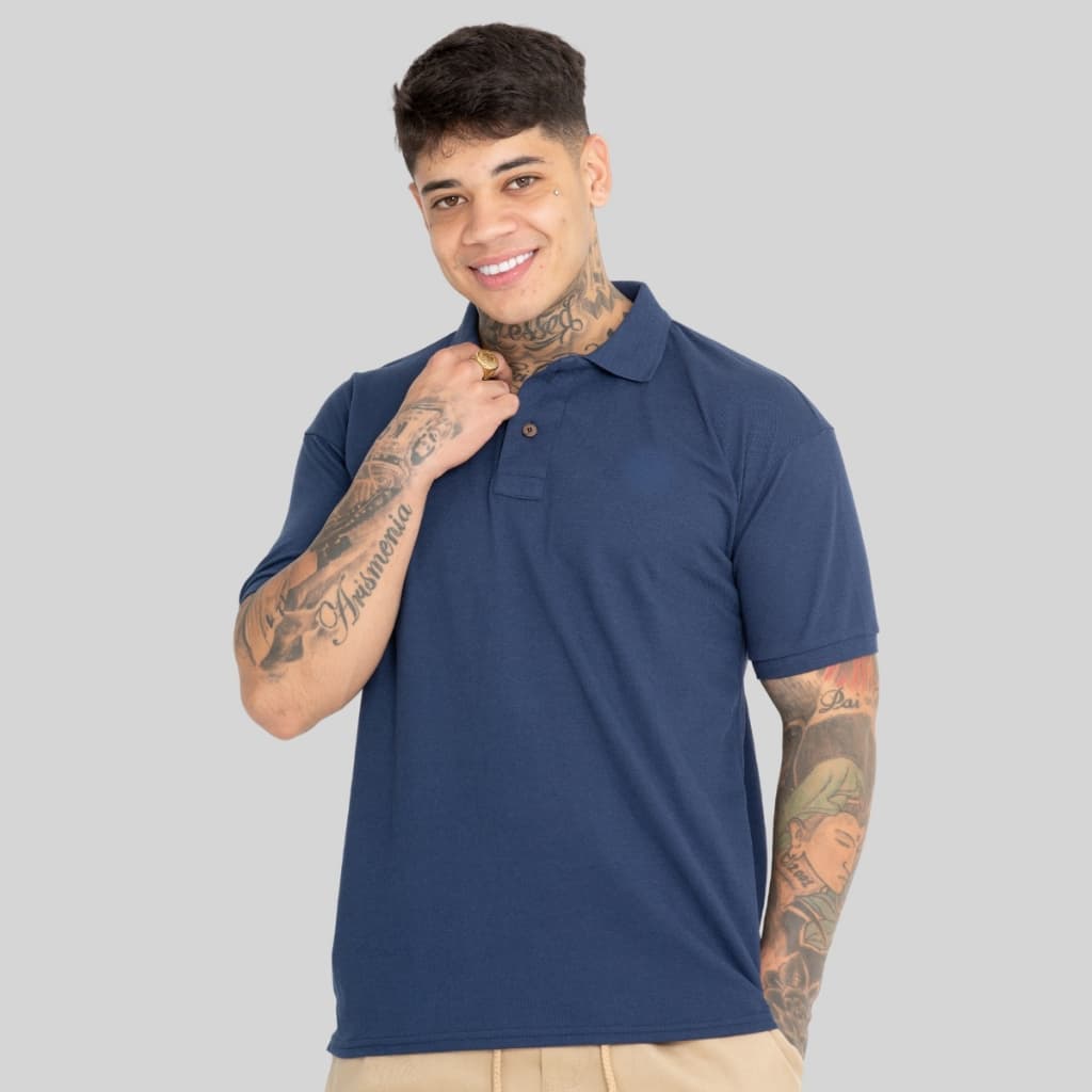 Camisa Polo Masculina Basica Casual Social Slim Algodão Premium