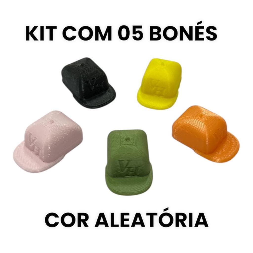 Kit com 05 Bonés Para Boneco Dummy 13 Articulado