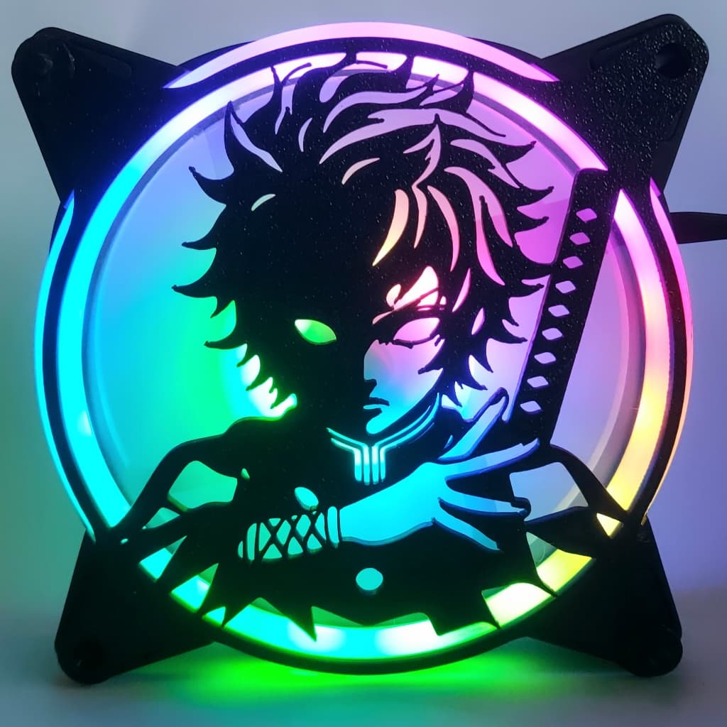 GRADE GRELHA PARA COOLER FAN GRILL 120MM X 120MM TANJIRO DEMON SLAYER ANIME PC SETUP GAMER