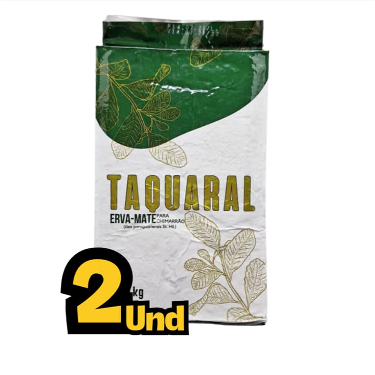 Kit 2 Erva Mate Taquaral Natural Orgânico Vácuo Tradicional