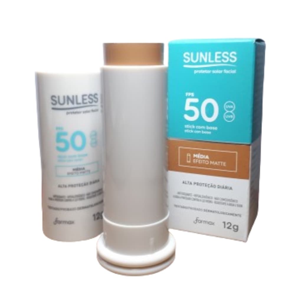 Protetor Solar Facial Stick Bastão Cor Bege Médio
