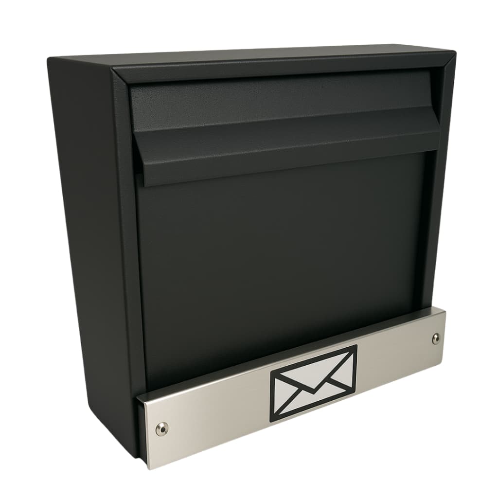 Caixa De Correio Carta Grade Horizontal Basica Tarja Inox