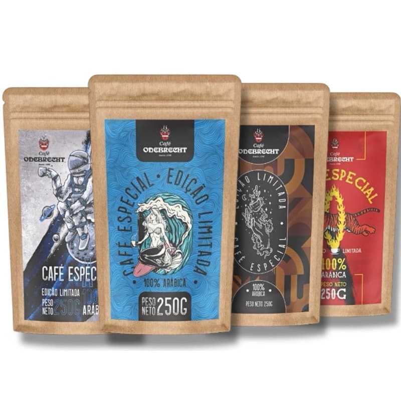 Kit 4 pacotes de Café Odebrecht em Grãos Edição Limitada | Cafés Especiais 100% Arábica - 4x250g