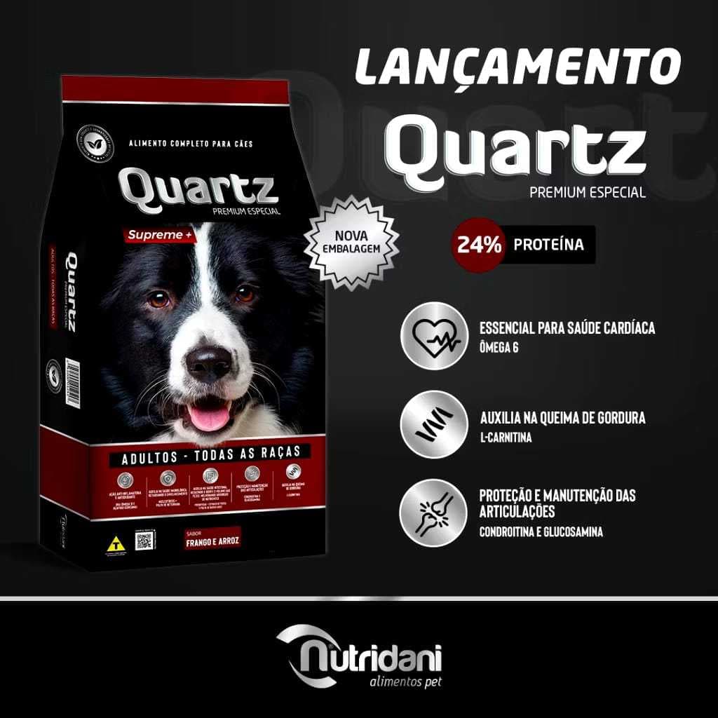 Ração Quartz Essencial e Supreme Adultos Todas as Raças | Premium 22% e 24% Proteína com Ômega 3