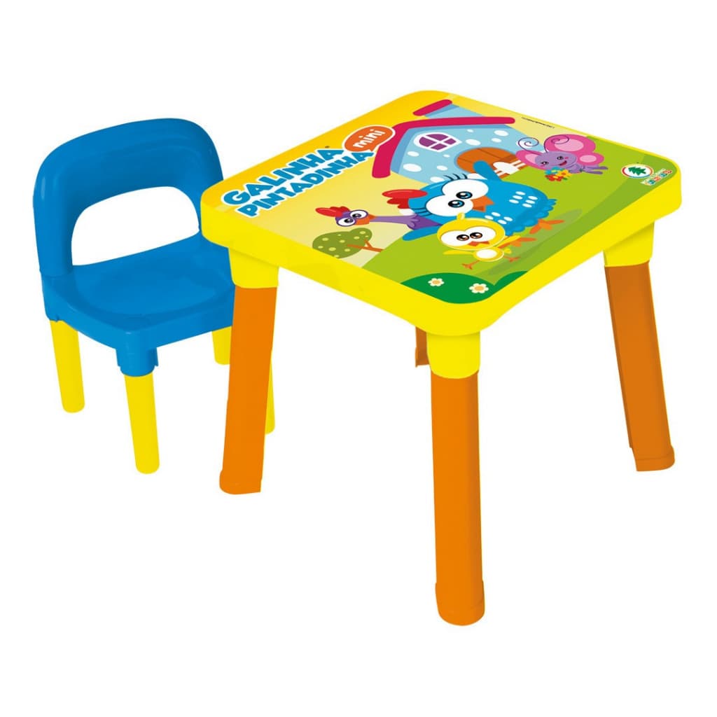 Mesinha Com Cadeira Infantil Galinha Pintadinha