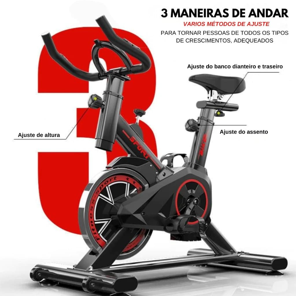 Bicicleta Ergométrica Spinning Gym Fitness Profissional 120kg
