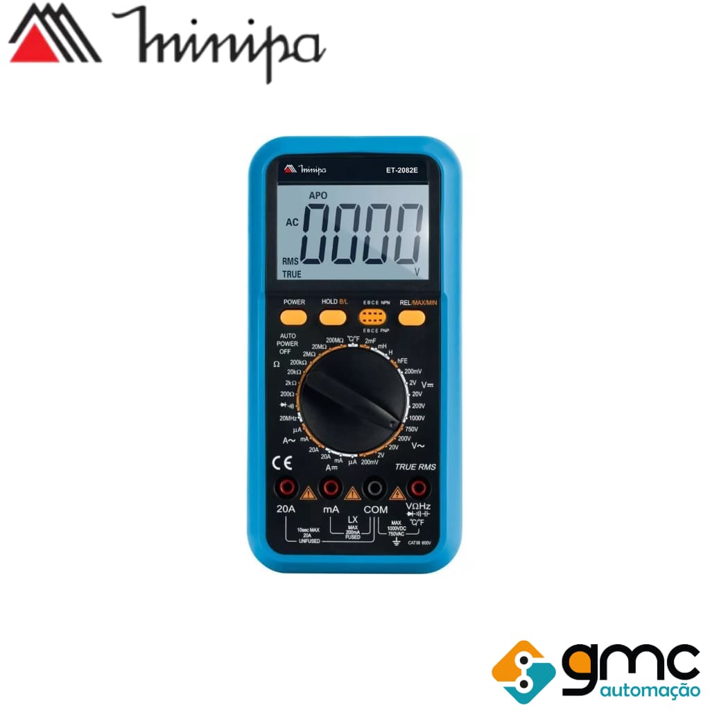 Multímetro Digital Portátil True Rms-oc Et-2082e - Minipa