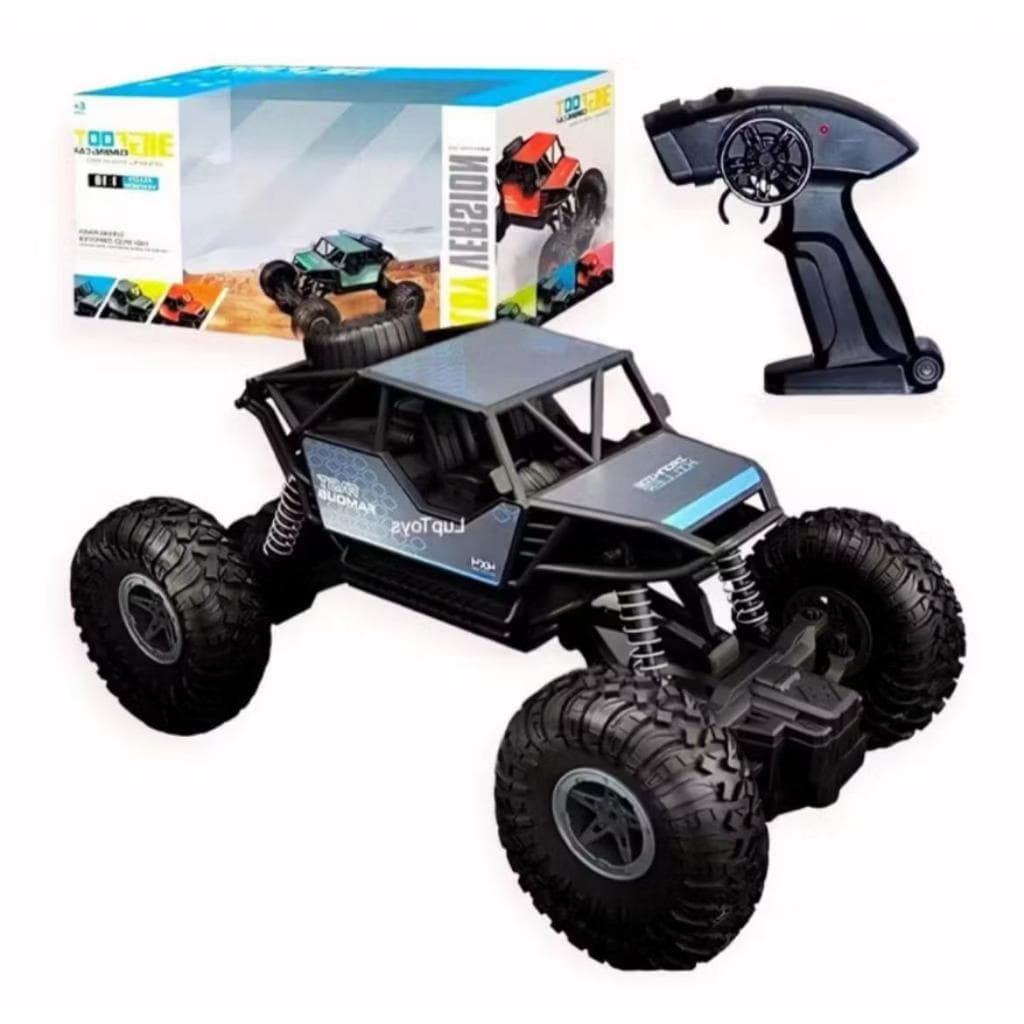 Carrinho Controle Remoto Metálico 4x4 Off Roald Cores Variadas- Bateria Recarregavel