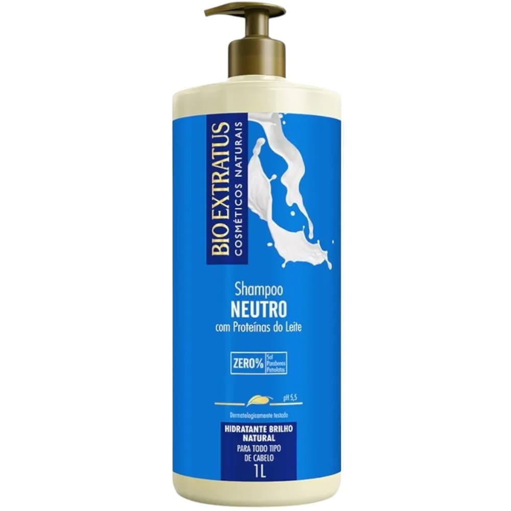 Shampoo Neutro Proteínas do Leite Bio Extratus Hidratante Brilho Natural 1kg