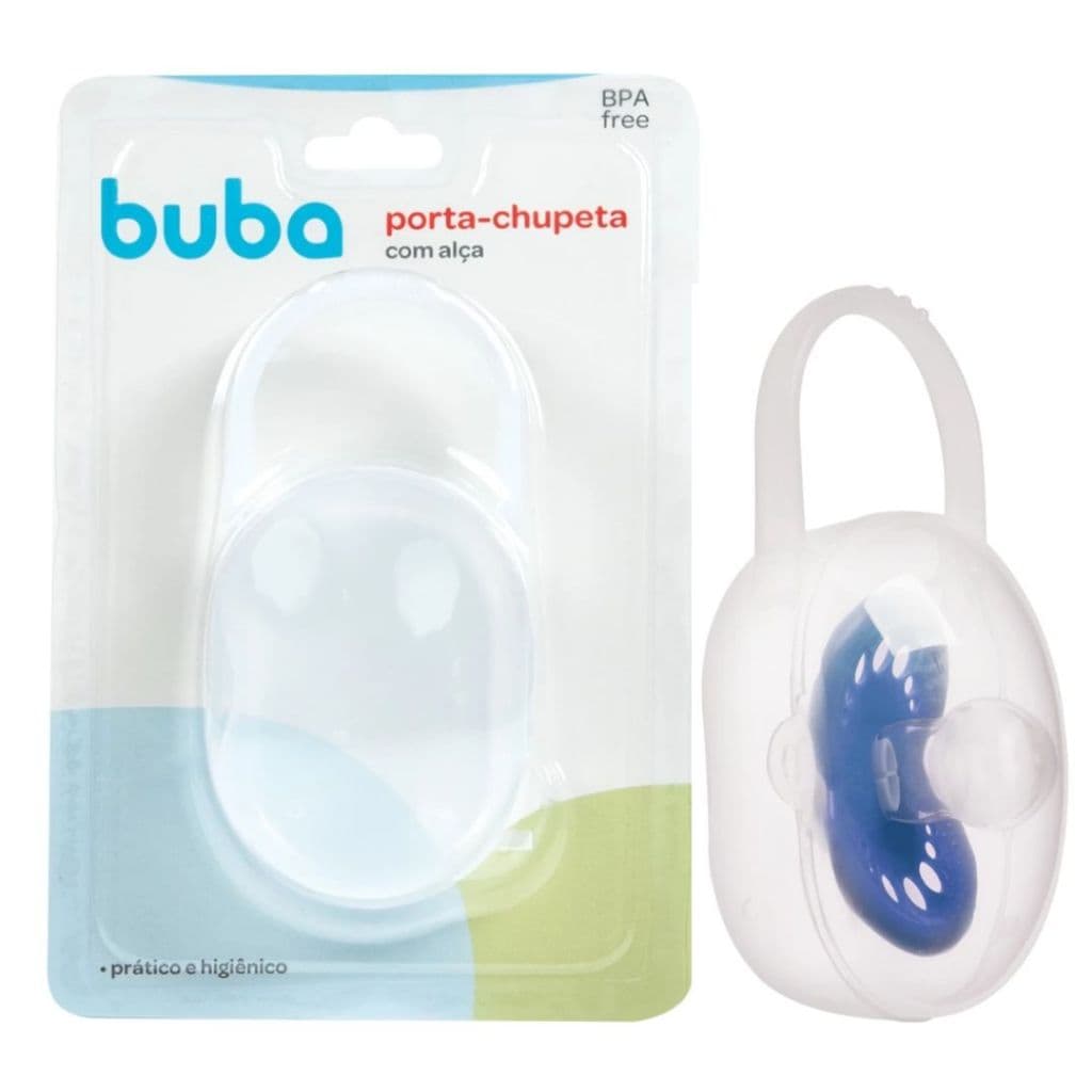 Porta Chupeta Buba Bico Com Alça Estojo Transporte Higiene e Segurança do Bebê Case Bebe.