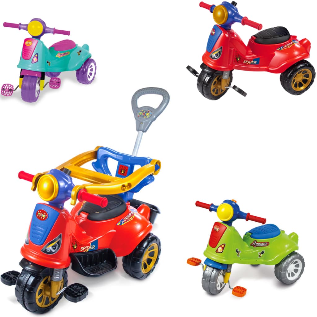 Triciclo Infantil Andador Empurrador Guia Avespa Spider Motoquinha Maral Dia Das Crianças Presente